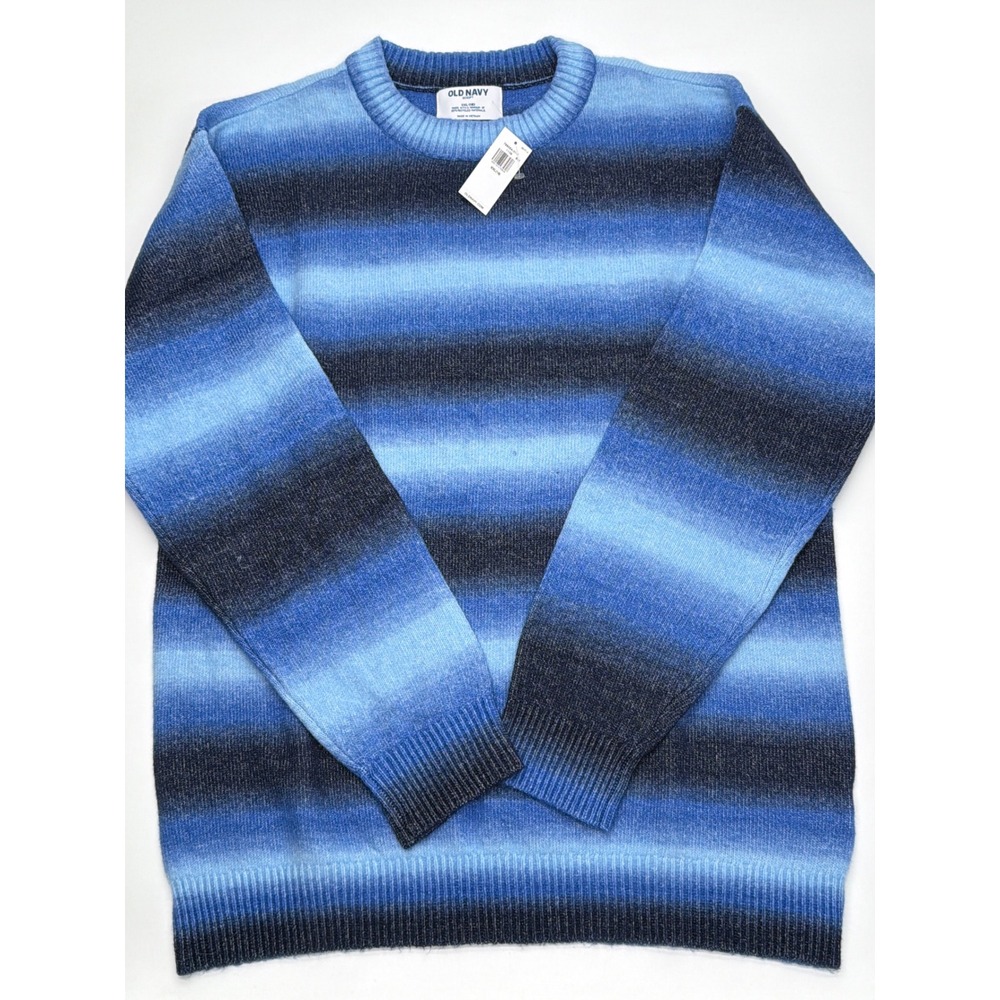Old Navy SoSoft Blue Ombre Striped Crew Neck Sweater XXL 18 NWT